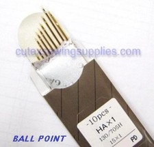 10 Titanium Ball Point 15X1 130/705H Flat Shank Home Sewing Machine Needles