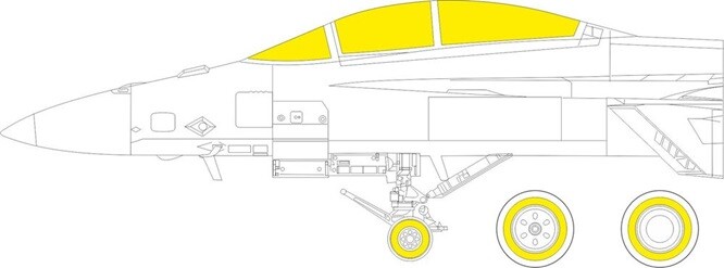 Eduard Accessories JX282 - 1:32 F/A-18F, for Revell - New