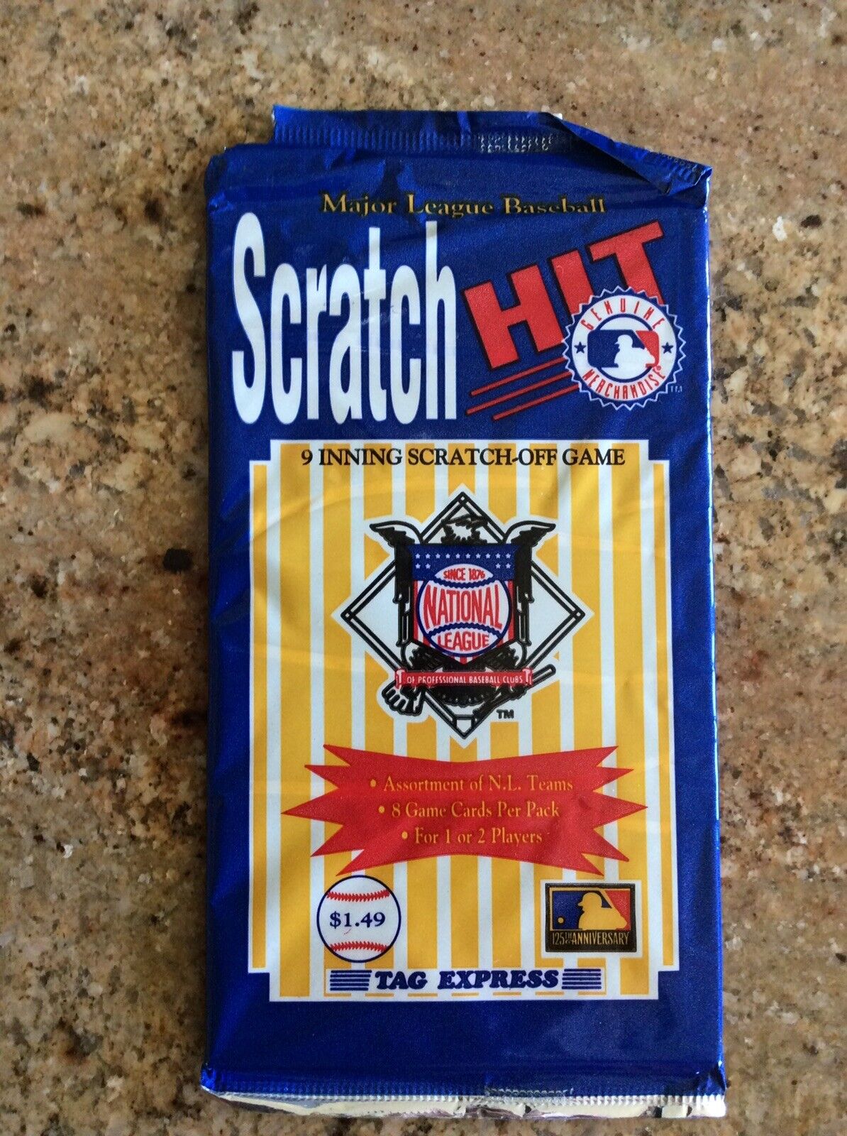 1 Pack Lot MLB Scratch Hit Unopened Pack Scratch Off Game Tag