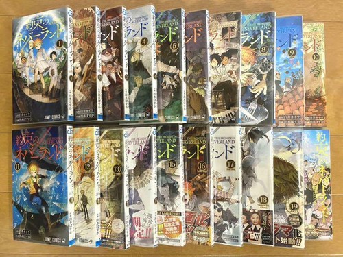 Juego completo de cómics manga The Promised Neverland volumen 1-20 idioma japonés - Imagen 7 de 9