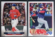 Masataka Yoshida Pair (2 Tot) Bowman 58 Topps 471 Rookie Card RC Boston Red Sox 