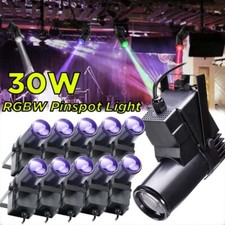 10PCS Pin Spot Light RGBW LED Stage DJ Lighting Beam Disco Ball Party Spotlight