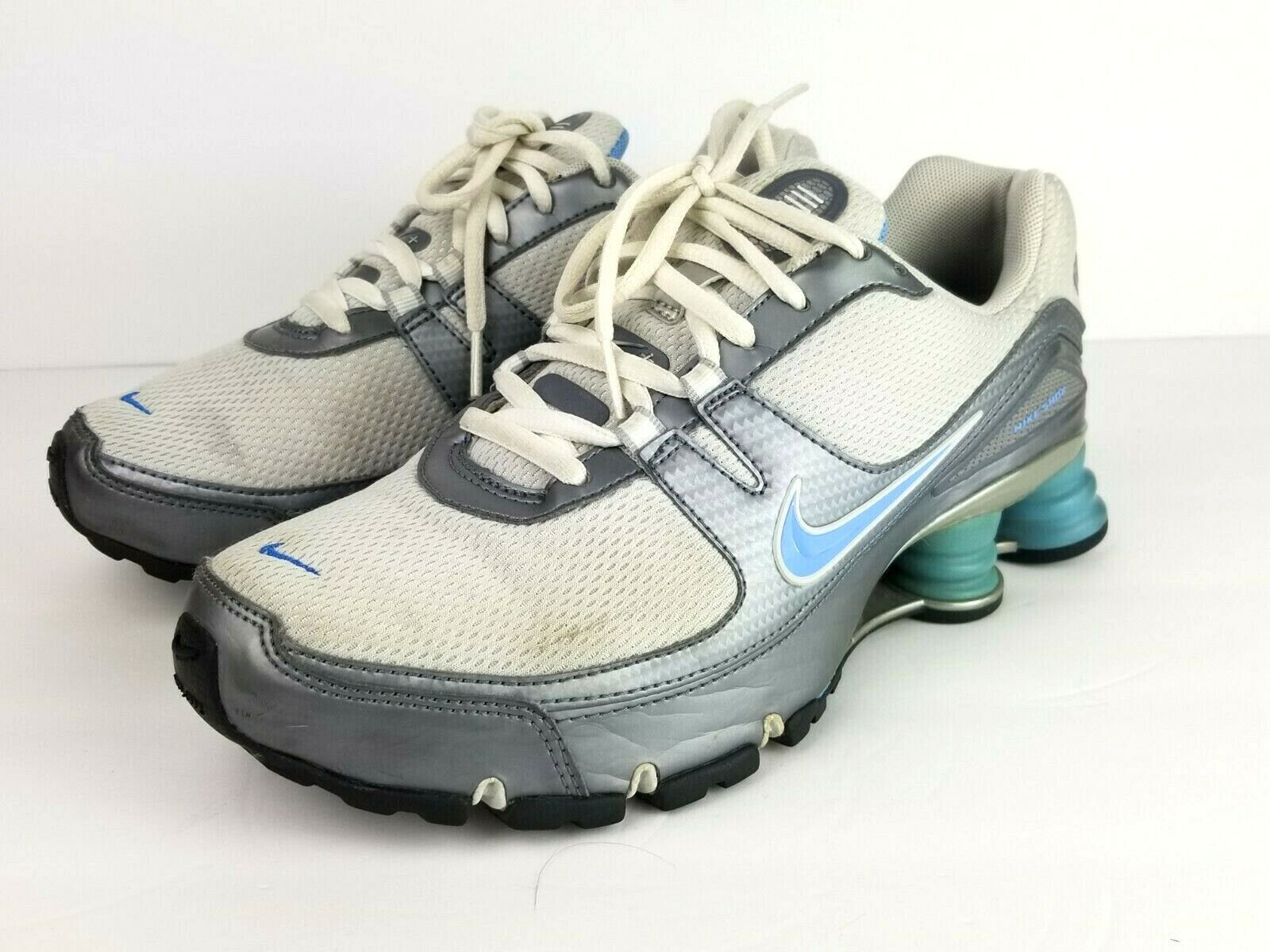 Nike Women's SHOX Turbo Silver/White/Teal V 5 Shoes Size 8 316874 041