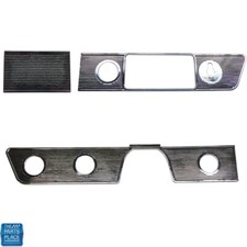 1964-65 Pontiac Gto Lemans Tempest Chrome Lower Dash Bezel Set With Ribs