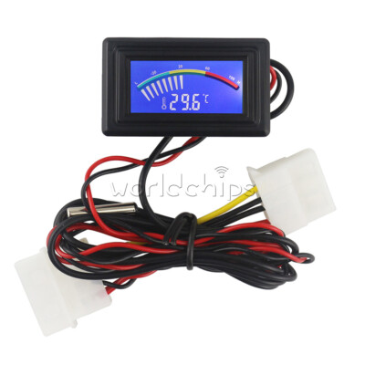DC 4V-25Ｖ Digital Thermometer Temperature Meter NTC 10K Waterproof Metal Probe