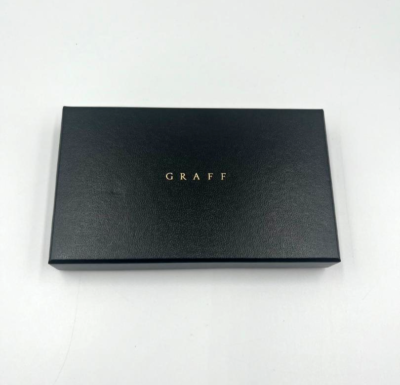 GRAFF Authentic Small Travel Pouch Black Leather Jewelry Accessory