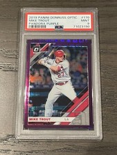 2019 Donruss Optic Pandora Purple Mike Trout #170 PSA 9 Los Angeles Angels /99
