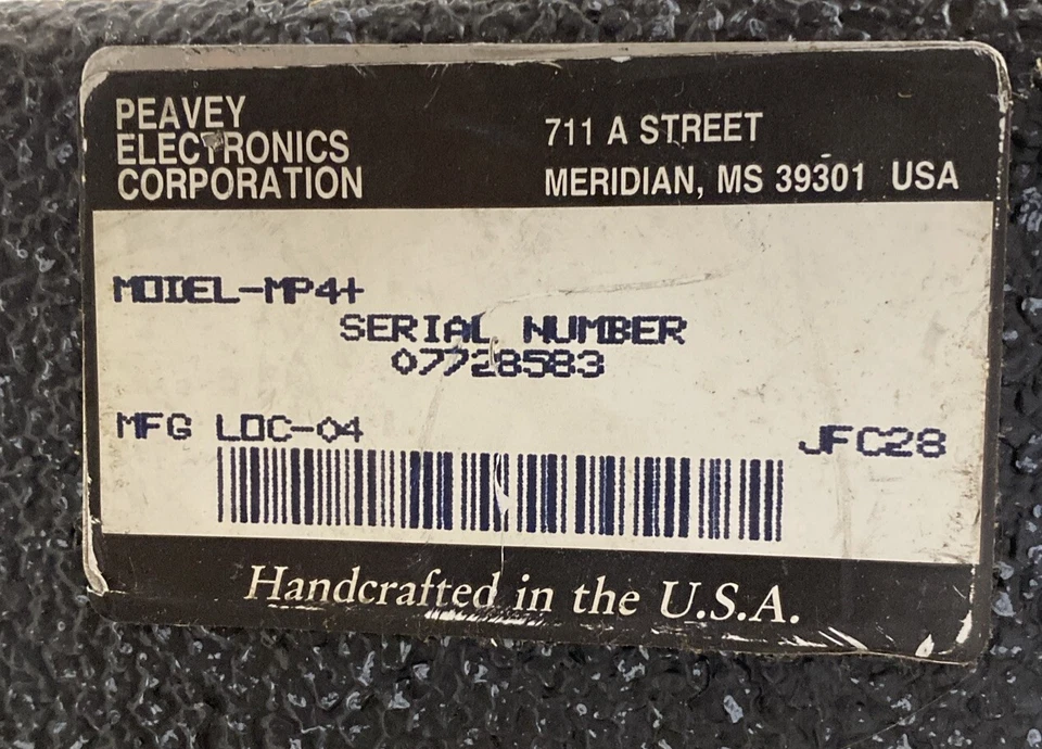 Peavey MP-4 PLUS Powered Mixer Module PA Amplifier Amp Guitar  - Image 3 of 4