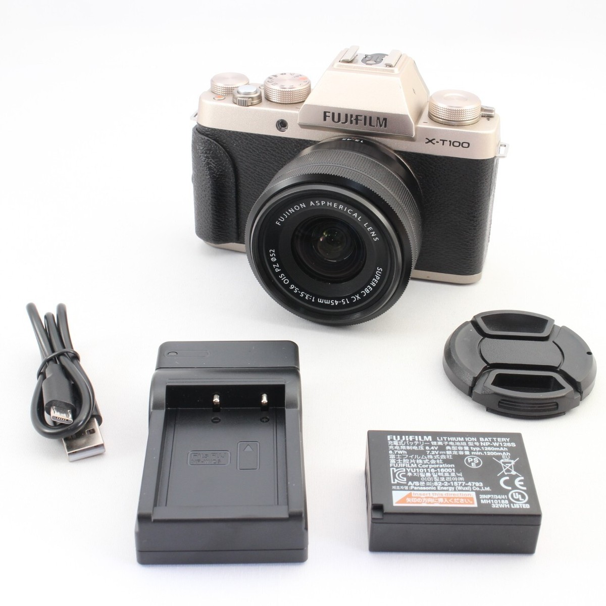 FUJI FILM X−T100 BLACK XC15-45レンズセット 富士フィルム FUJIFILM