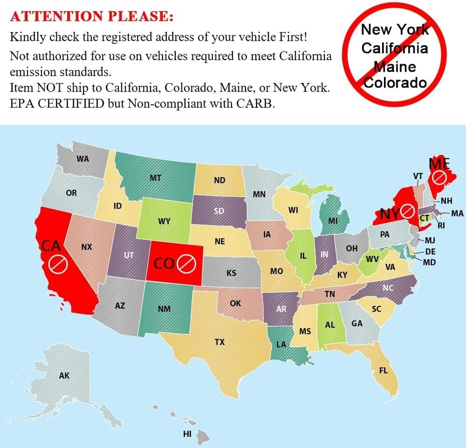 For Pontiac Firebird 2.5" Inlet/Outlet Catalytic Converter w/ Heat Shield EPA Foto 2 de 4