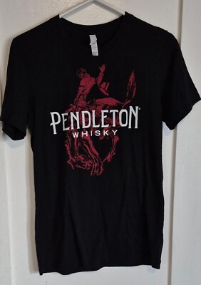 Pendleton Whisky RODEO Bronco Bucking Promotional dive Bar T Shirt S Small 17''