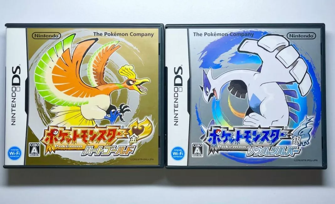 Pokemon Heart Gold & Pokemon Soul Silver SET lot of 2 Nintendo DS Japanese