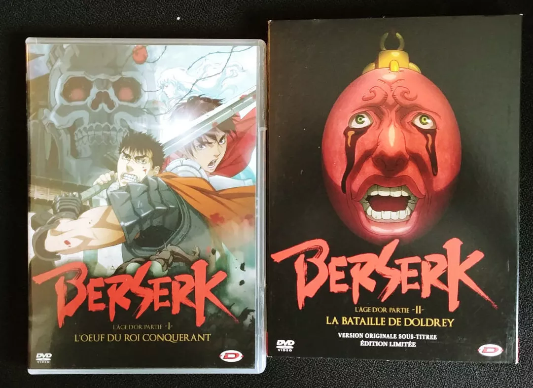 Berserk L âge D or Partie 1 L œuf Du Roi Conquérant 2012 2 DVD-Berserk-L'Age d'Or-1 & 2-l'oeuf du Roi Conquérant-La bataille de DoLdrey | eBay