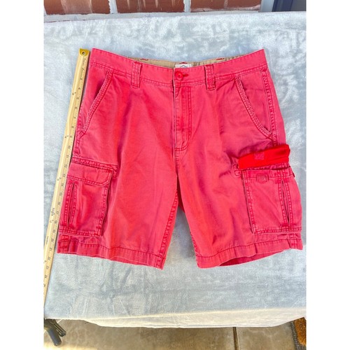 St John’s Bay Men’s Cargo Shorts Red Size 36