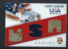 2015 Panini USA Baseball Collegiate National Team Jersey Garrett Hampson 04/99
