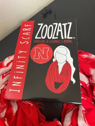 Nebraska Cornhuskers Womens Infinity Scarf Lightweight Thin Huskers ZooZatz NEW - Picture 2 of 5