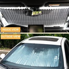 Car Retractable Windshield Sun Shade Visor Folding Cover Block Front Window