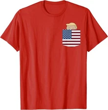 Trump Peeking In Your Pocket USA Funny Trump For 2024 Unisex T-Shirt