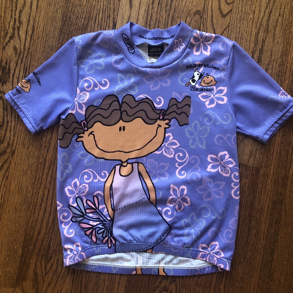 Louis Garneau Girls Cycling Jersey Junior M Medium Purple