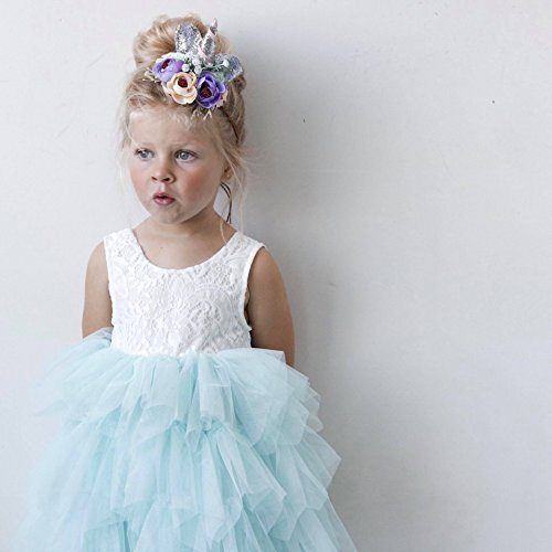 Topmaker Backless Lace Flower Girl Dress - Mint Green, Size 6-12 Months - View #12
