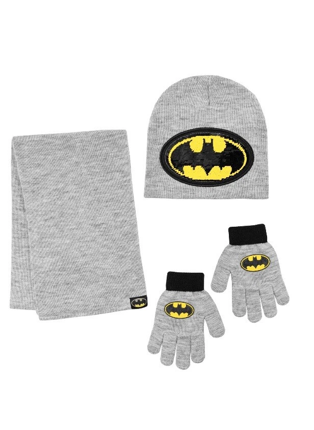 Batman hat scarf cheap and gloves set