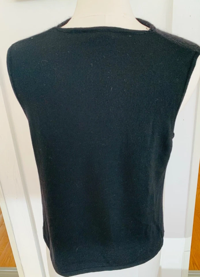 Vintage Valentino Boutique Black 2 Pc Wool/Mohair Sweater Set Sz 46-L/XL - Image 4 of 4