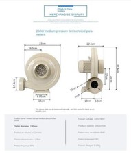 220V 1.1KW Exhaust Fan Air Blower Centrifugal for CO2 Laser Engraving Cutting