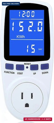 Upgraded Watt Power Meter Plug Home Electrical Usage Monitor Consumption, Energy