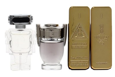 Paco Rabanne 4pc Gift Set For MenOne Million+Elixir+Invictus+Phantom 5ml ea