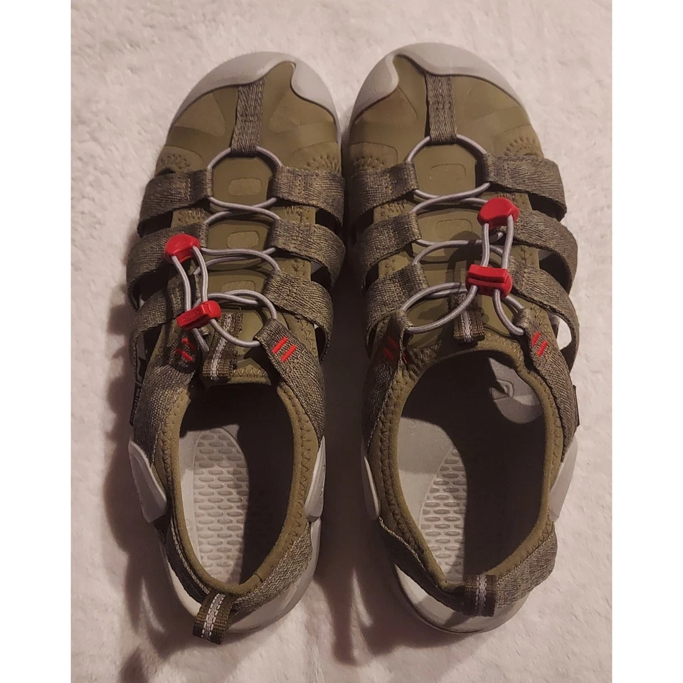 Мужские легкие спортивные сандалии KEEN CNX 2 оливково-зеленые с закрытым носком размер 13 - Изображение 4 из 4