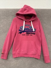 Real Super Dry Pullover Hoodie Japan Pink Men's L Superdry sweatshirt Cozy EUC