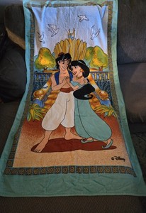 Vintage Disney Aladdin Beach  Towel 59"x32"