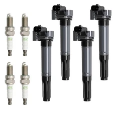 4 PCS Ignition Coils Pack UF649 68070492AB with Iridium Spark Plugs Compatibl...