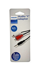 Philips 6 ft (1.8m) Y-Adapter Audio Cable 3.5...
