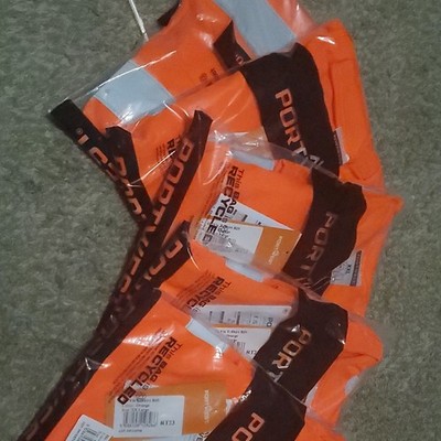 5 Portwest Hi-Vis T-Shirt RIS Orange XX Large RT23 100% LDPE Recycled Material 