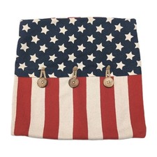 USA American Flag Throw Pillow Cover Patriotic Stars Stripes July 4th No Insert