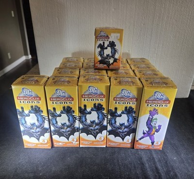 DC HeroClix Icons - 17 Booster Pack Box Lot - Total of 70 Collectible Figures!