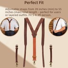 Tourbon Men's Suspenders Y Back Adjustable Leather Y-Shaped Hooks Pants Braces — photo 8