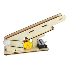 Modello di nastro trasportatore elettrico Giocattoli con stelo in legno per