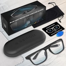 Stylish Blue Light Blocking Glasses Women Men Digital Eye Strain Headache w/Case