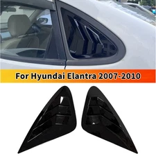 Gloss Black For Hyundai Elantra 2007-2010 Rear Side Quarter Window Louver Cover