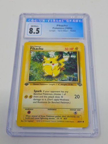 Pikachu 60/64 Jungle Common 1st Edition CGC 8.5 NM/Mint+ 8065