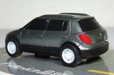 Skoda Fabia plastic toy model with a pull-back mechanism is a