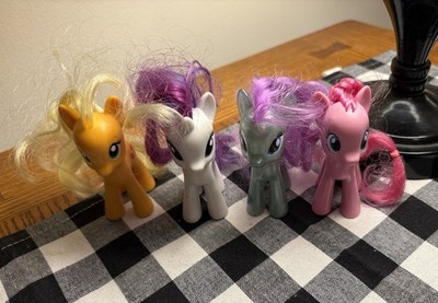 My Little Pony 2010 Lot Of 4 Sapphire Joy, Rarity, Applejack & Pinkie Pie