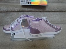 New Kids Skechers Street Glitter Queen 310645L Pink Sneakers Size 4