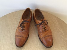 SCARPE ALFRED SARGENT BROGUES PELLE MARRONE CHIARO UK 9 UOMO BLENHEIM VINTAGE 