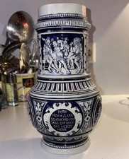 Vintage Deutscher Steinzeug Salzglasur Krug Bierkrug / Bierseidel Sammler-Krug