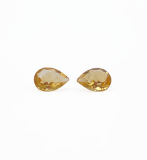 2 Natural Citrine 7 x 5 mm Pear Faceted Loose...