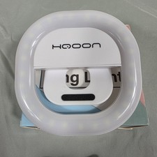 HQOON LED Selfie Ring Light Rechargeable - White