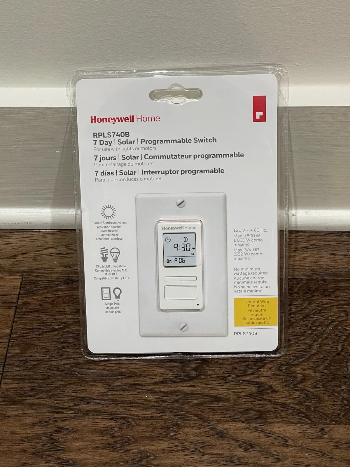 Honeywell Home Programmable Switch RPLS740B